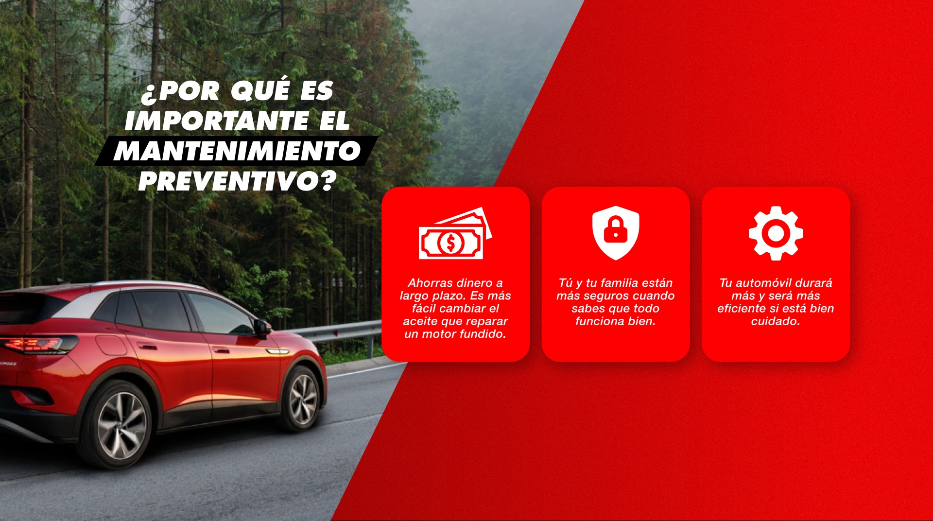 ¿Por qué es importante el mantenimiento preventivo? Ahorras dinero, tu familia está más segura y tu automóvil dura más.