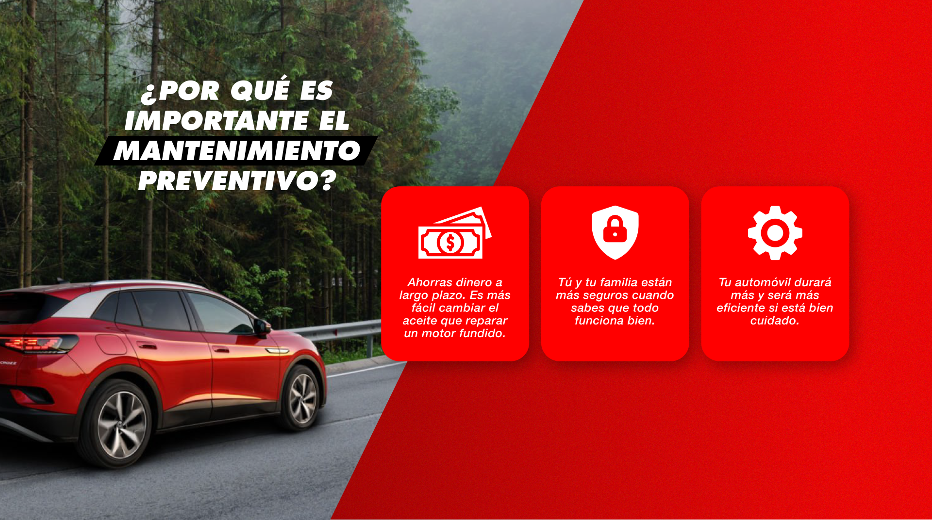 ¿Por qué es importante el mantenimiento preventivo? Ahorras dinero, tu familia está más segura y tu automóvil dura más.